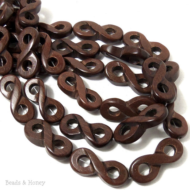 Magkuno Wood Infinity Bead 30x12mm (7pcs)