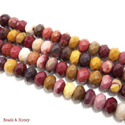 Mookaite Rondelle Faceted 6mm Grade A (Half Strand)