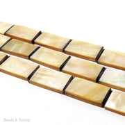 Mother of Pearl Flat Rectangle 25x15mm (5pcs)