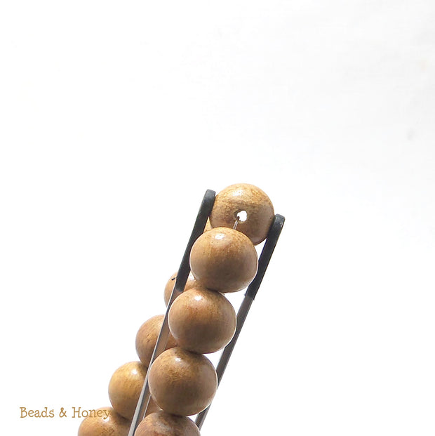 Nangka Wood Bead Round 12mm (16 Inch Strand)