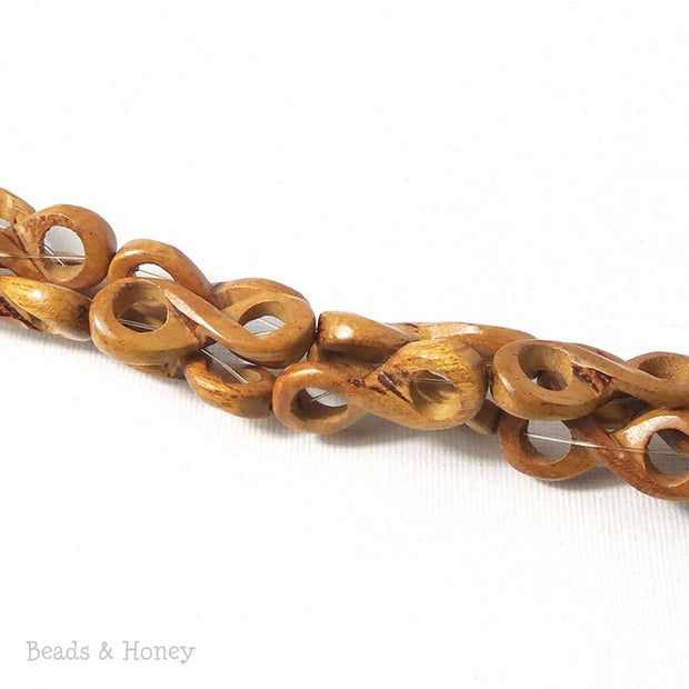 Nangka Wood Bead Infinity Link 28x10mm (16 Inch Strand)   
