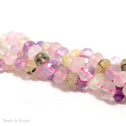 Mixed Quartz Gemstone Beads Rondelle Faceted 8mm (Half Strand)