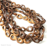 Robles Wood Bead Infinity Link 28x10mm (16 Inch Strand)  
