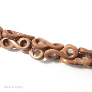 Rosewood Bead Infinity Link 28x10mm (16 Inch Strand)      
