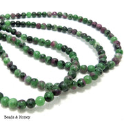 Ruby Zoisite Round Smooth 4mm (Full Strand)