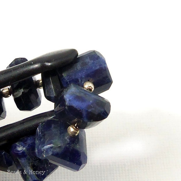 Sodalite Fancy Cut Pillow/Cube Faceted 10mm (8 Inch Strand)