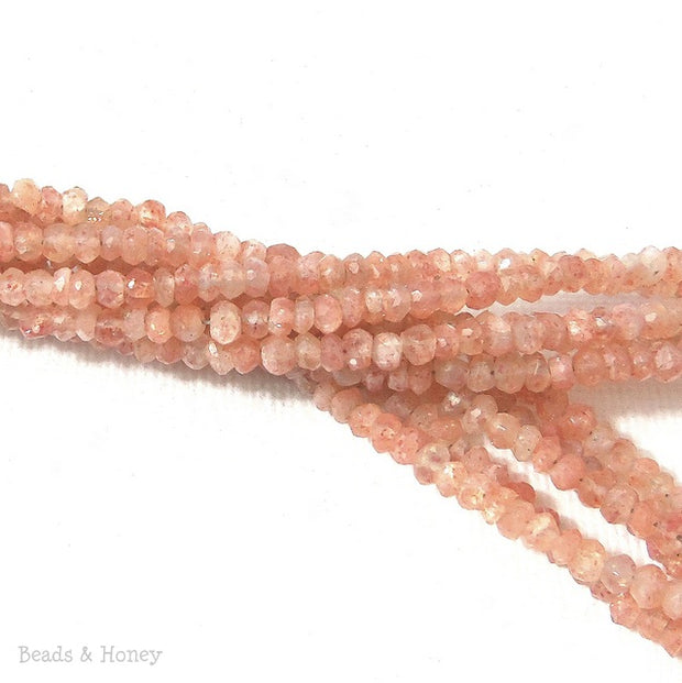 Sunstone Bead Rondelle Faceted 3mm (13 Inch Strand)