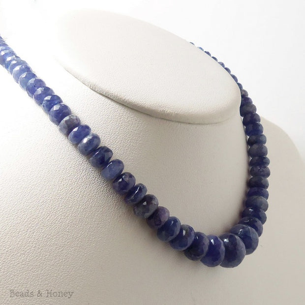 Tanzanite Rondelle Faceted Graduated 6-14mm (Full Strand)