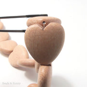 Unfinished Rosewood Heart 25mm (2pcs)