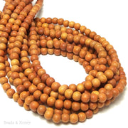 Unfinished Sibucao Wood Round 6mm (16 Inch Strand)