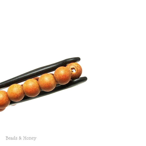 Unfinished Sibucao Wood Round 8mm (16 Inch Strand)