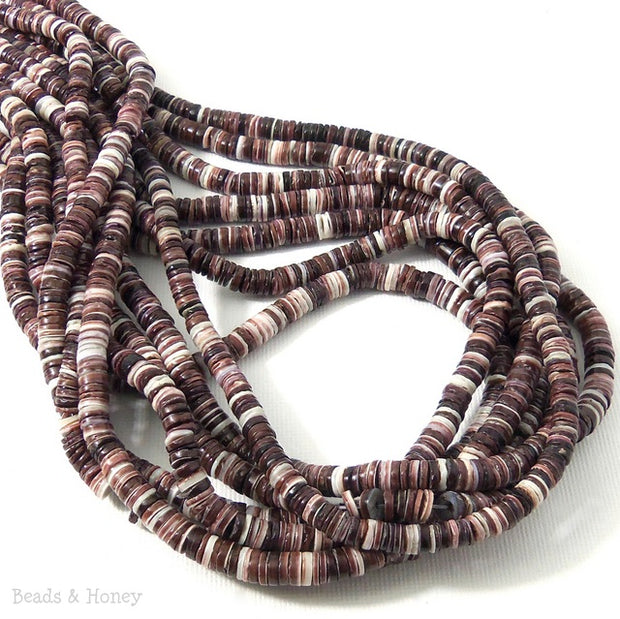 Violet Oyster Shell Beads Heishi 4-5mm (16-Inch or 24-Inch Strand)