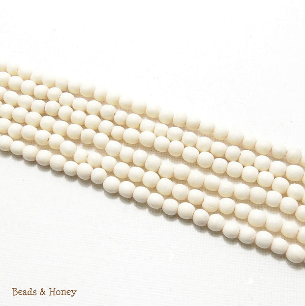 Whitewood Bleached Round 4-5mm (Full Strand)