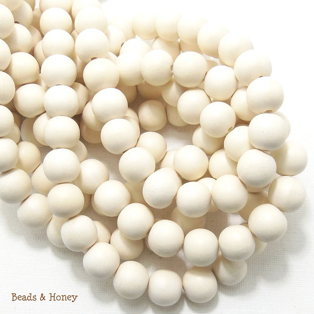 Whitewood Bleached Round 12mm (Full Strand)