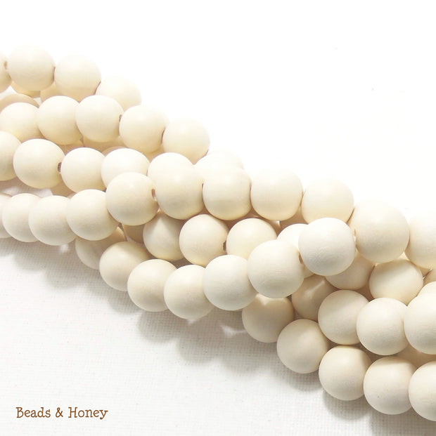 Whitewood Bleached Round 12mm (Full Strand)
