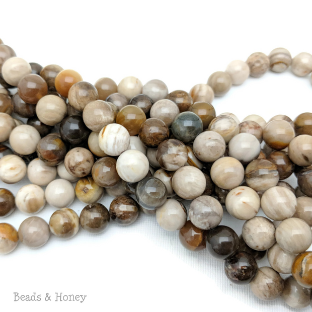 Wood Opalite Round 10mm (16-Inch Strand)