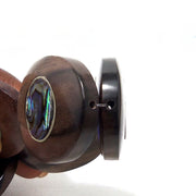 Ebony Wood with Abalone Shell Oval 40x30mm (5pcs)