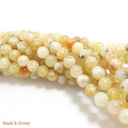Yellow Opal Round Smooth 5-6mm (Full Strand)