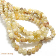 Yellow Opal Round Smooth 5-6mm (Full Strand)
